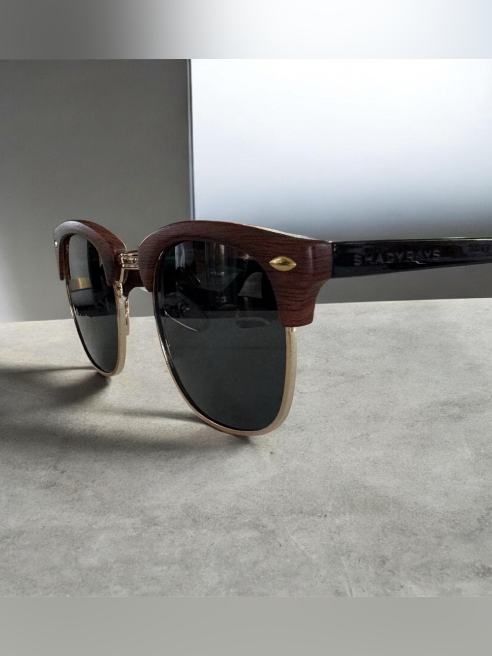 Shady Rays Oakmont Timber Polarized Woodgrain Sunglasses - Picture 3 of 6